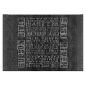 Planche À Découper Quartiers NYC Gris (Devant)