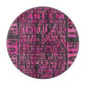 Planche À Découper Quartiers NYC Hot Rose (Devant)