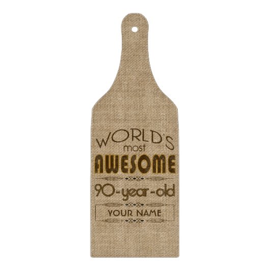 Planche À Découper quatre-vingt-dixième Monde de célébration (Devant)