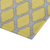 Planche À Découper Quatrefoil jaune et gris (Coin)