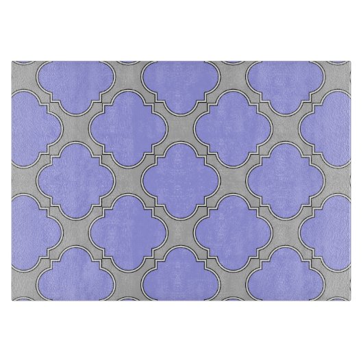 Planche À Découper Quatrefoil periwinkle et gris (Devant)