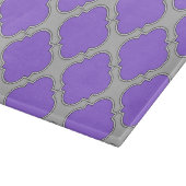 Planche À Découper Quatrefoil violet et gris (Coin)