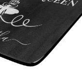 Planche À Découper Queen bebe cuisine nom du cuisinier noir blanc (Coin)