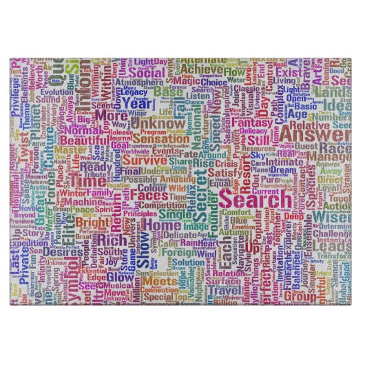 Planche À Découper Question Apprendre Nuage MotssTexte Motif Message (Devant)