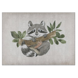 Planche À Découper Raccoon Lover Baby Raccoon Nursery Art