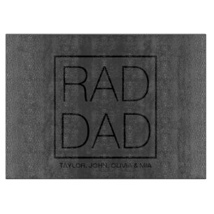 Planche À Découper Rad Papa typographie personnalisée enfants noms gr