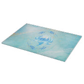 Planche À Découper Radiance Lotus de Teal – Conception de Nature Calm (Coin)
