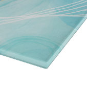 Planche À Découper Radiance Lotus de Teal – Conception de Nature Calm (Coin)