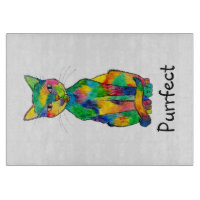 Rainbow Cat Cutting Board
