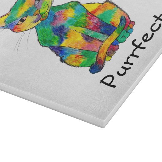 Planche À Découper Rainbow Cat Cutting Board (Coin)