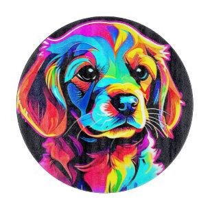 Planche À Découper Rainbow Dog Portrait Art
