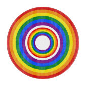 Planche À Découper RAINBOW FLAG BUTTON + your sign or text (Devant)