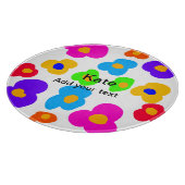 Planche À Découper Rainbow flower pride amour ajouter nom texte lqbtq (Coin)