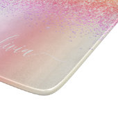 Planche À Découper Rainbow Pastel Girly Parties scintillant Metal Nom (Coin)
