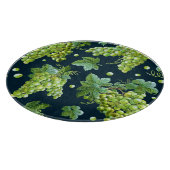 Planche À Découper Raisin vert : Aquarelle Motif foncé (Coin)
