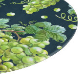 Planche À Découper Raisin vert : Aquarelle Motif foncé (Coin)