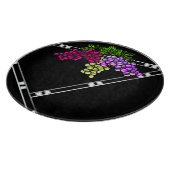 Planche À Découper Raisins Art déco en noir (Coin)