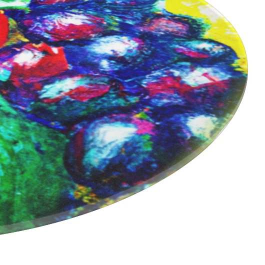 Planche À Découper Raisins, Lime, Orange, Fruits de pomme. Commandez  (Coin)