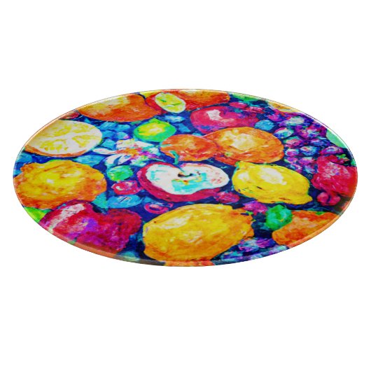 Planche À Découper Raisins, pomme et agrumes Peinture. Commandez dès  (Coin)