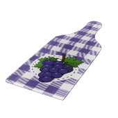 Planche À Découper Raisins sur Plaid violet blanc (Coin)