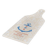 Planche À Découper Rame à monogramme d'ancre nautique (Coin)