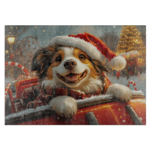 Planche À Découper Rameur de Noël de Chien de Berger Anatolien