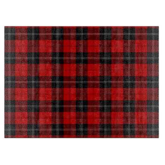 Planche À Découper Ramsay tartan rouge noir plaid (Devant)