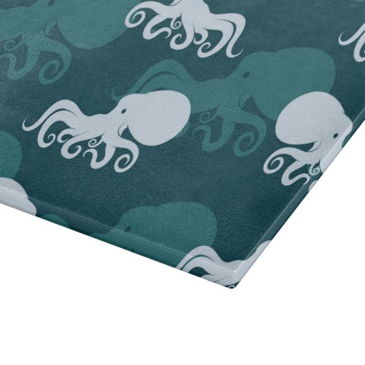 Planche À Découper Rangées de motif de poulpe (Coin)