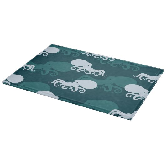 Planche À Découper Rangées de motif de poulpe (Coin)