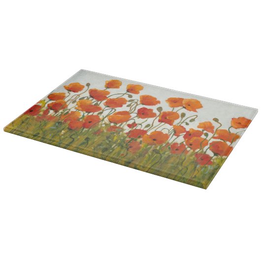 Planche À Découper Rangées de pavots I (Coin)