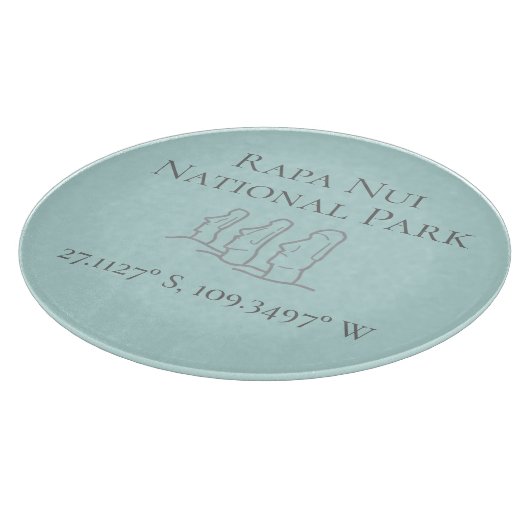Planche À Découper Rapa Nui Latitude & Longitude  (Coin)
