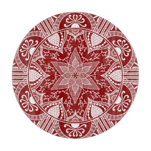Planche À Découper Raspberry Mandala (Devant)