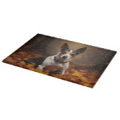 Planche À Découper Rat Terrier à l'automne Feuilles automne Inspire (Coin)