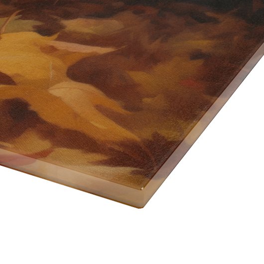 Planche À Découper Rat Terrier à l'automne Feuilles automne Inspire (Coin)