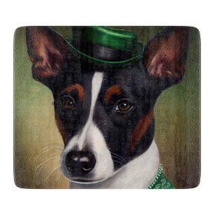 Planche À Découper Rat Terrier Chien en robe de fête St. Patrick