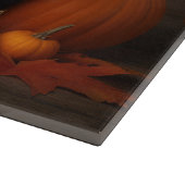 Planche À Découper Rat Terrier Chiot Automne Citrouille délice (Coin)