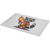 Planche À Découper Raton laveur avec torche (Coin)