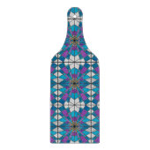 Planche À Découper Rayon en verre de teint bleu et violet (Devant)