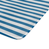 Planche À Découper Rayure horizontale bleue et blanche (Coin)