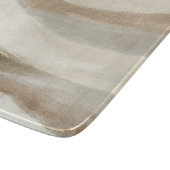 Planche À Découper Rayures Abstraites Ondulées Crème Marron (Coin)