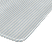 Planche À Découper Rayures Bleues et Blanches Chic (Coin)