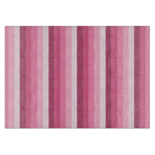 Planche À Découper Rayures d'ombre rose