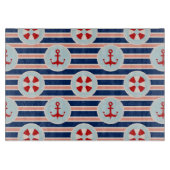 Planche À Découper Rayures et motif de points nautiques (Devant)