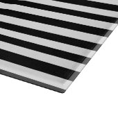 Planche À Découper Rayures noires et blanches classiques (Coin)