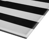 Planche À Découper Rayures noires et blanches simples et grasses (Coin)
