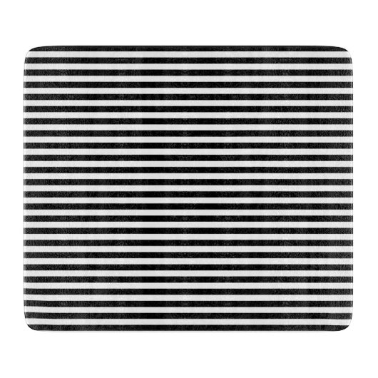 Planche À Découper Rayures noires nautiques (Devant)