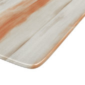 Planche À Découper Rayures Orange Pêche Crème (Coin)