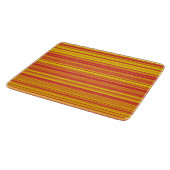 Planche À Découper Rayures Orange Rouge Jaune (Coin)