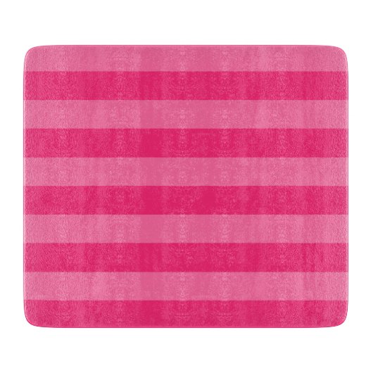 Planche À Découper Rayures rose pâle et rose chaud (Devant)