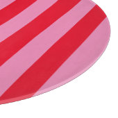 Planche À Découper Rayures verticales roses et rouges (Coin)